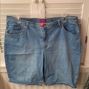 Westport blue jean denim cuffed shorts